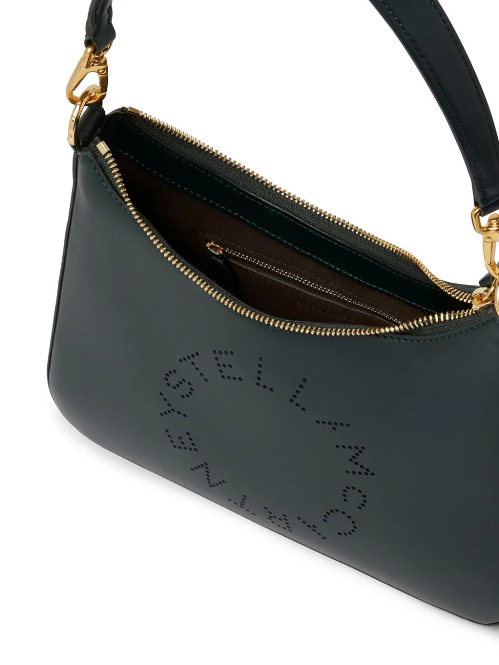 Stella McCartney bolsa de hombro con logo de perforaciones