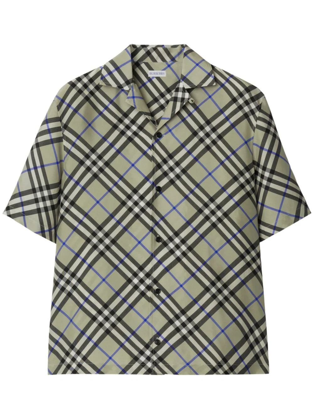 Burberry camisa de seda con motivo Nova Check