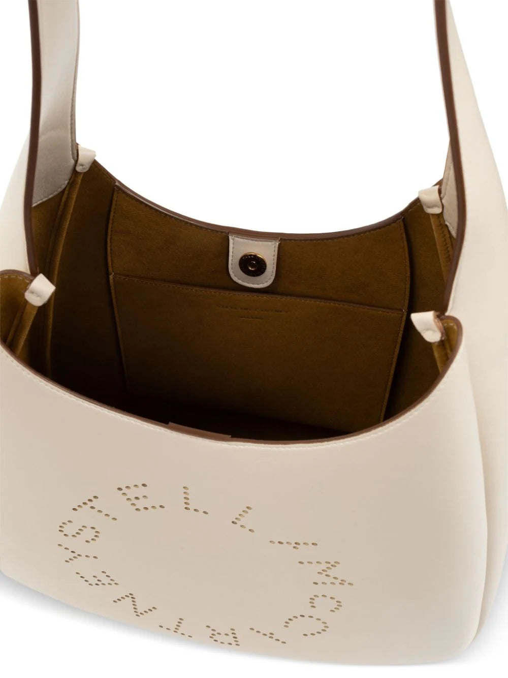 Stella McCartney tote con logo de perforaciones