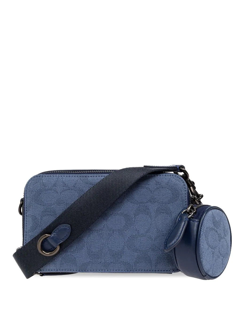 Coach bolsa de hombro con logo estampado y cierre