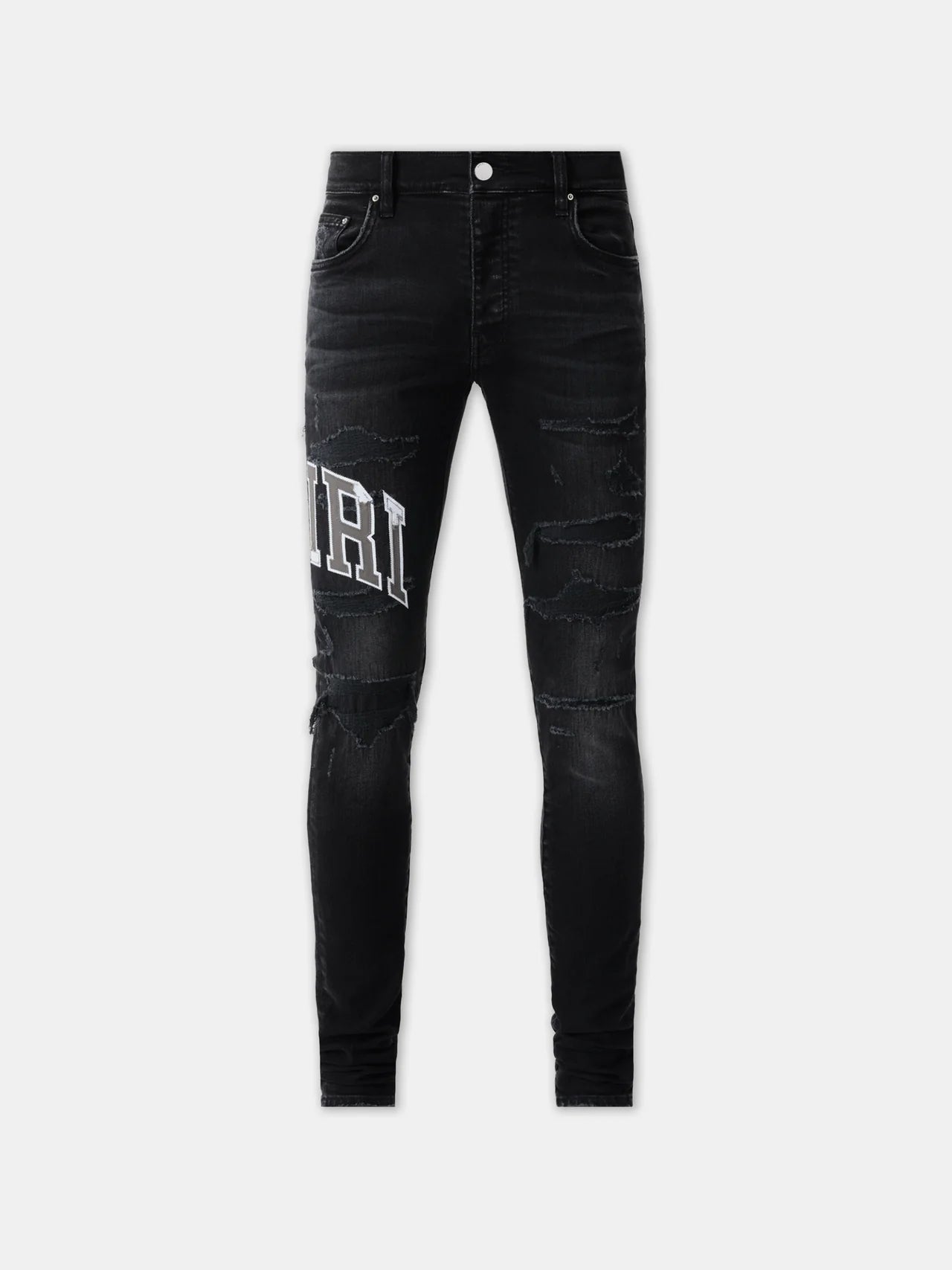 AMIRI VARSITY LOGO REPAIR JEAN