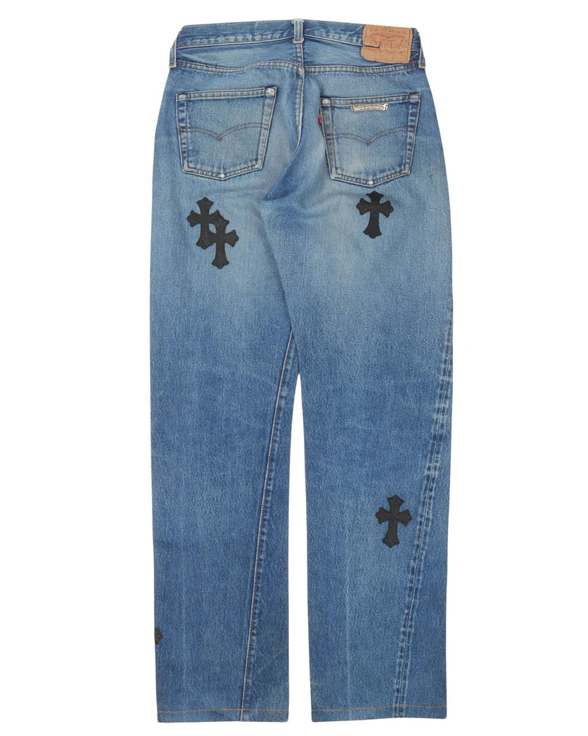 Chrome Hearts Sample Levi's Cross Patch Jeans