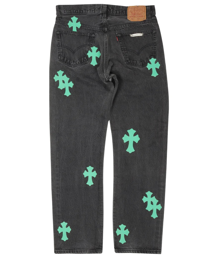 Chrome Hearts Levi Cross Patch Jeans