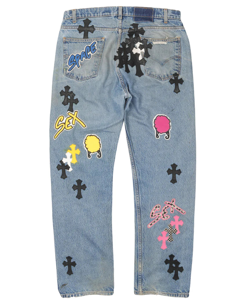 Chrome Hearts 1 of 1 Matty Boy Cross Patch Jeans Exclusive