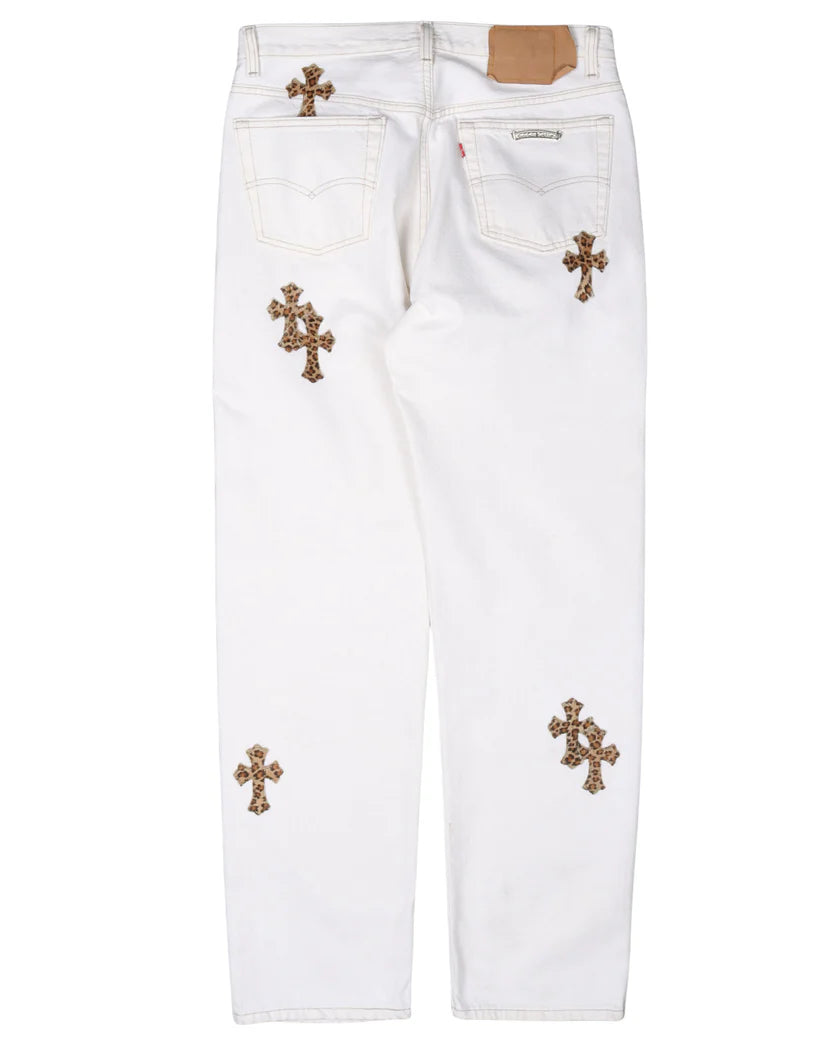 Chrome Hearts Levi's Leopard Cross Patch Jeans