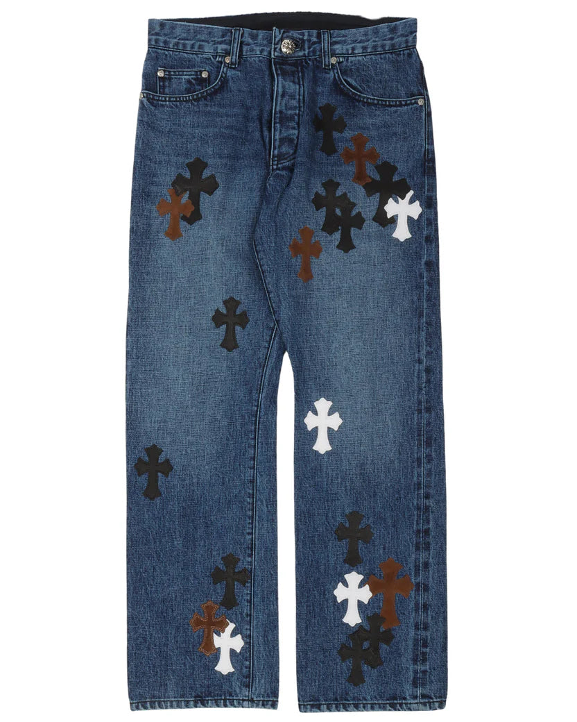 Chrome Hearts Denim w/ 35 Cross Patches