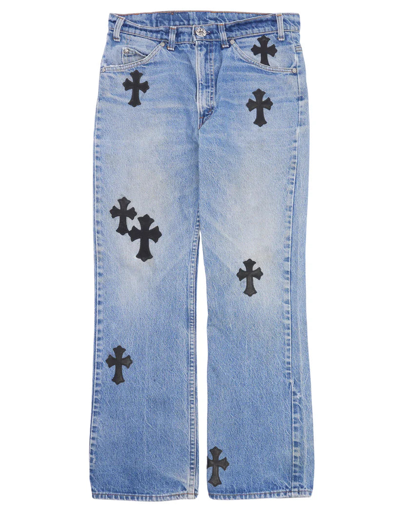 Chrome Hearts Levi's 517 Cross Patch Jeans