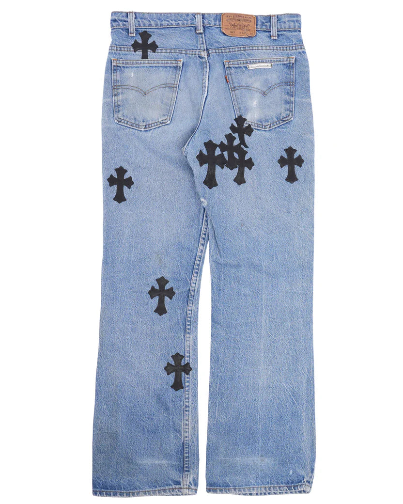 Chrome Hearts Levi's 517 Cross Patch Jeans