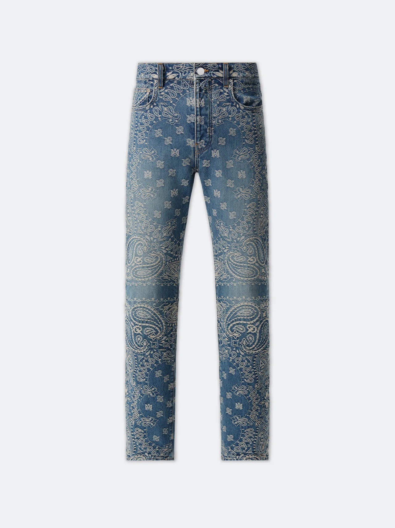 AMIRI BANDANA JACQUARD STRAIGHT JEAN