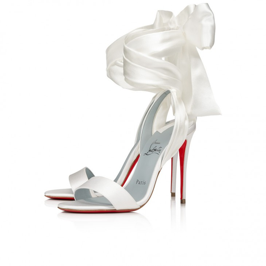 Sandale du Désert 100 mm Sandals - Crepe satin - Off white - Women