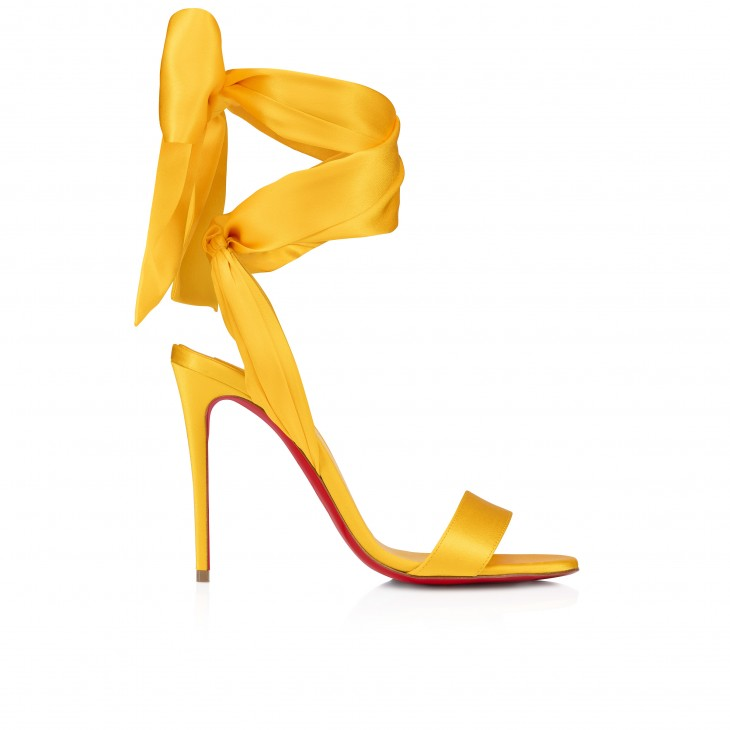 Sandale du Désert 100 mm Strappy sandals - Crepe satin - Pollen - Women