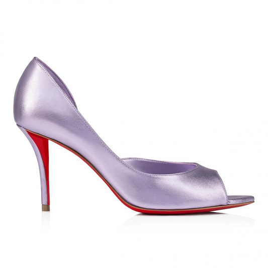 Open Apostropha 80mm Pumps - Iridescent nappa leather - Parme - Women