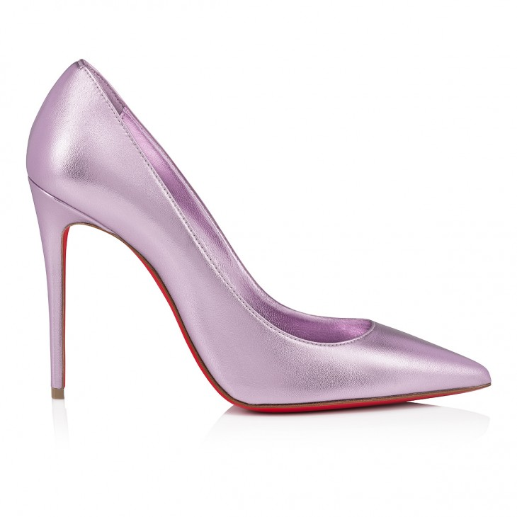 Kate 100mm Pumps - Iridescent nappa leather - Parme - Women