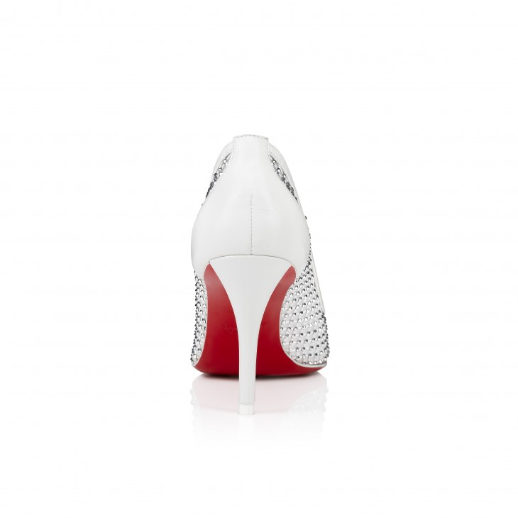 Apostropha Mesh Strass 80 mm Pumps - Strass mesh and nappa leather - Bianco - Women