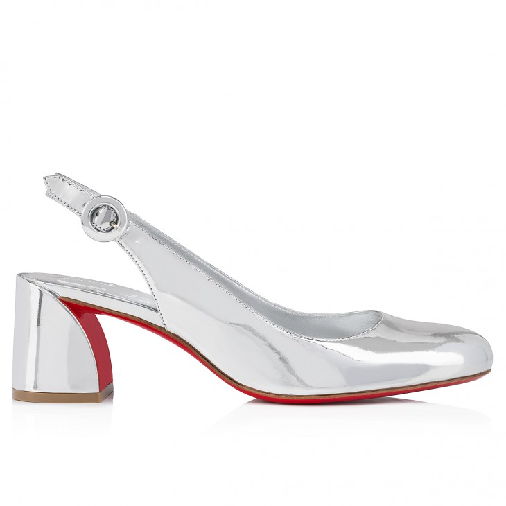 So Jane Sling 55 mm Sling back pumps - Specchio leather - Silver - Women