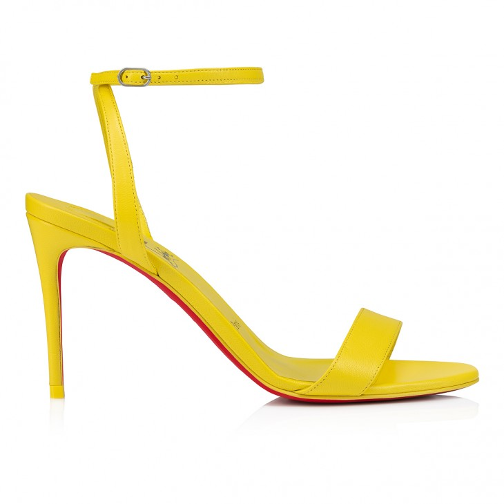 Loubigirl 85 mm Sandals - Nappa leather - Yellow Queen - Women