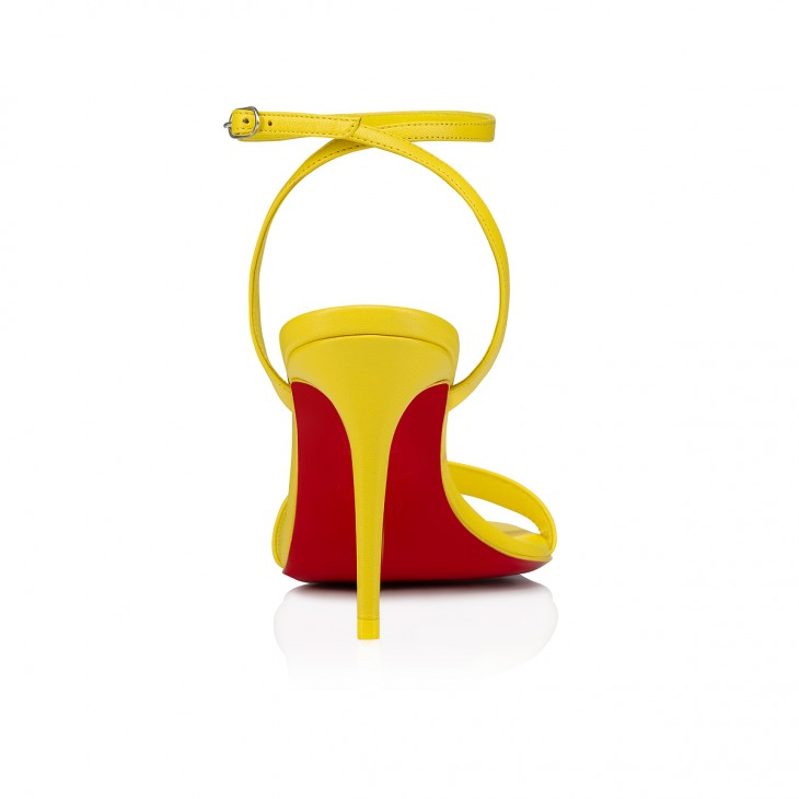 Loubigirl 85 mm Sandals - Nappa leather - Yellow Queen - Women