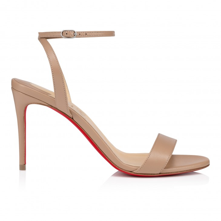 Loubigirl 85 mm Strappy sandals - Nappa leather - Blush - Women