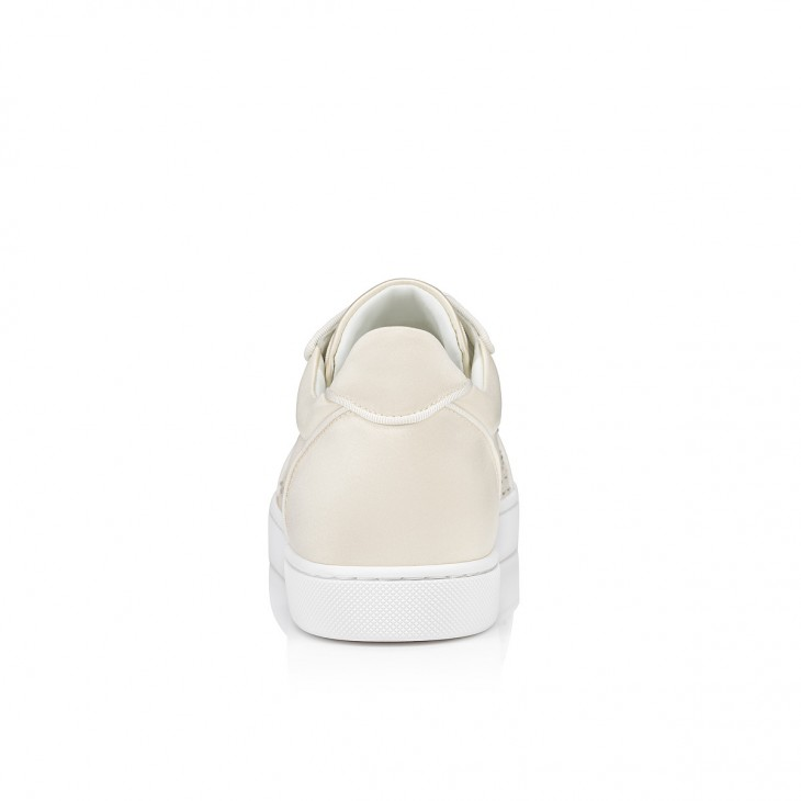 Degravieira Strass Sneakers - Crepe satin and strass - White - Women