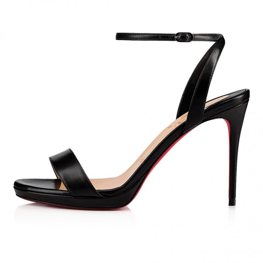 Loubi Queen 100 mm Sandals - Nappa leather - Black