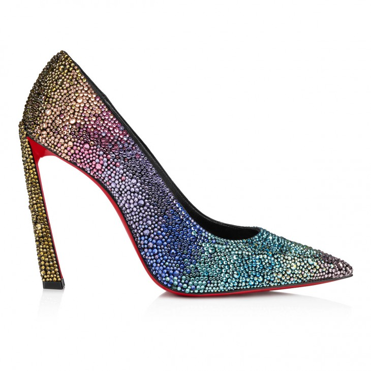 Condora Strass Rainbow 100 mm Pumps - Suede and strass Rainbow - Black - Women