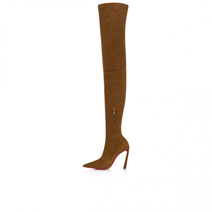 Condora Botta Alta 100 mm Thighboots - Stretched veau velours - Rhea - Women