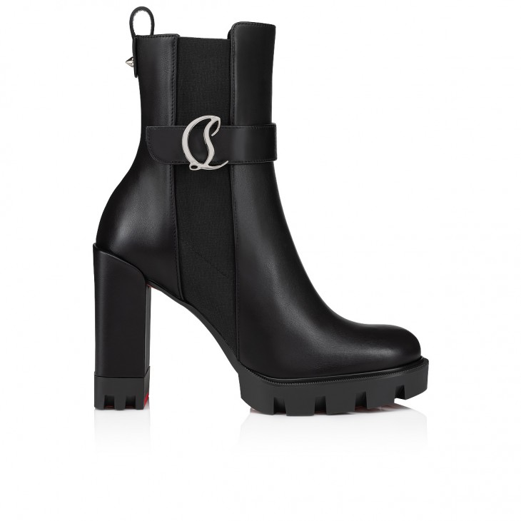 CL Chelsea Lug 100 mm Low boots - Calf leather - Black - Women