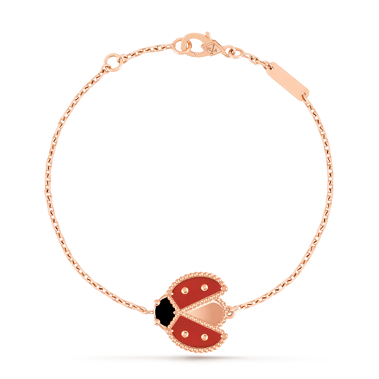 Pulsera Lucky Spring, mariquita de alas abiertas