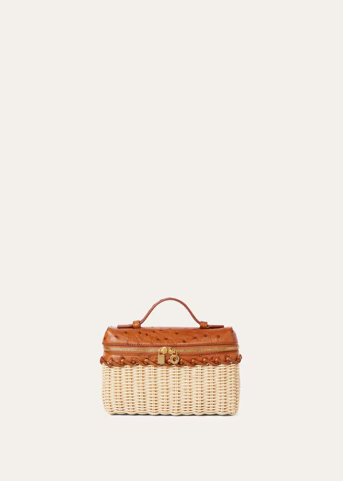 Extra Pocket L19 East-West wicker Loro Piana