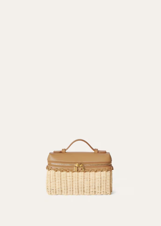 Extra Pocket L19 East-West wicker Loro Piana