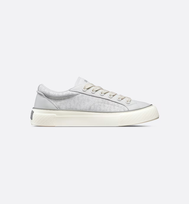 Sneaker B33 Dior Oblique en jacquard y piel de becerro lisa blancos