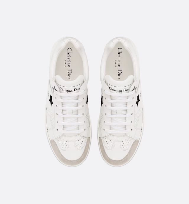 Sneaker Dior Star Ante y piel de becerro blancos