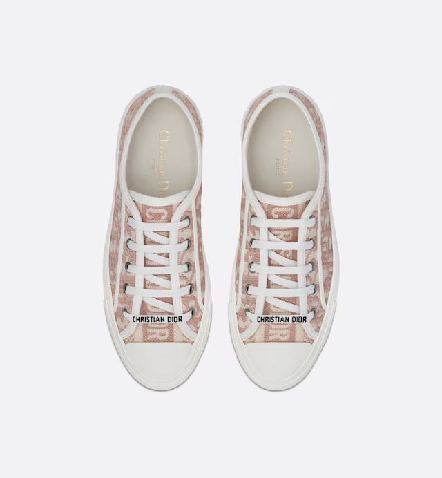 Sneaker Walk'n'Dior Dior Oblique en algodón bordado nude