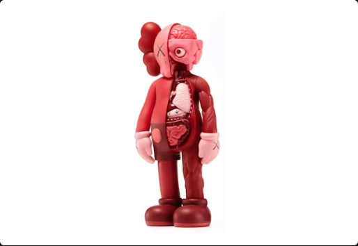 Figura de vinilo KAWS Companion Flayed Open Edition en rosa claro