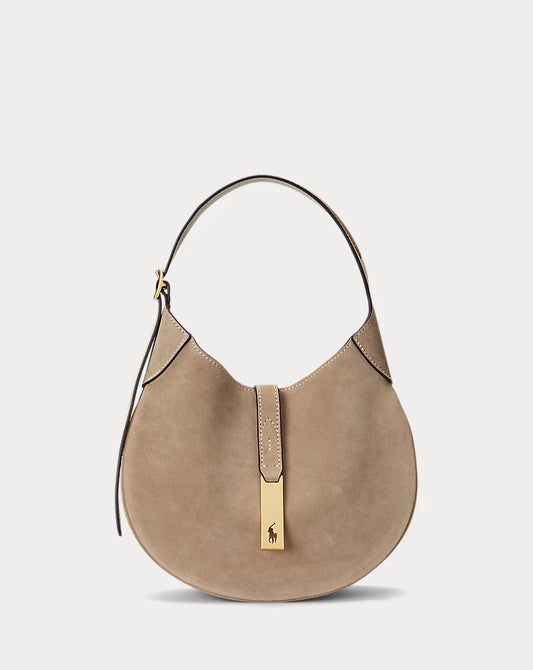 Bolso Shoulder Polo ID pequeño de ante