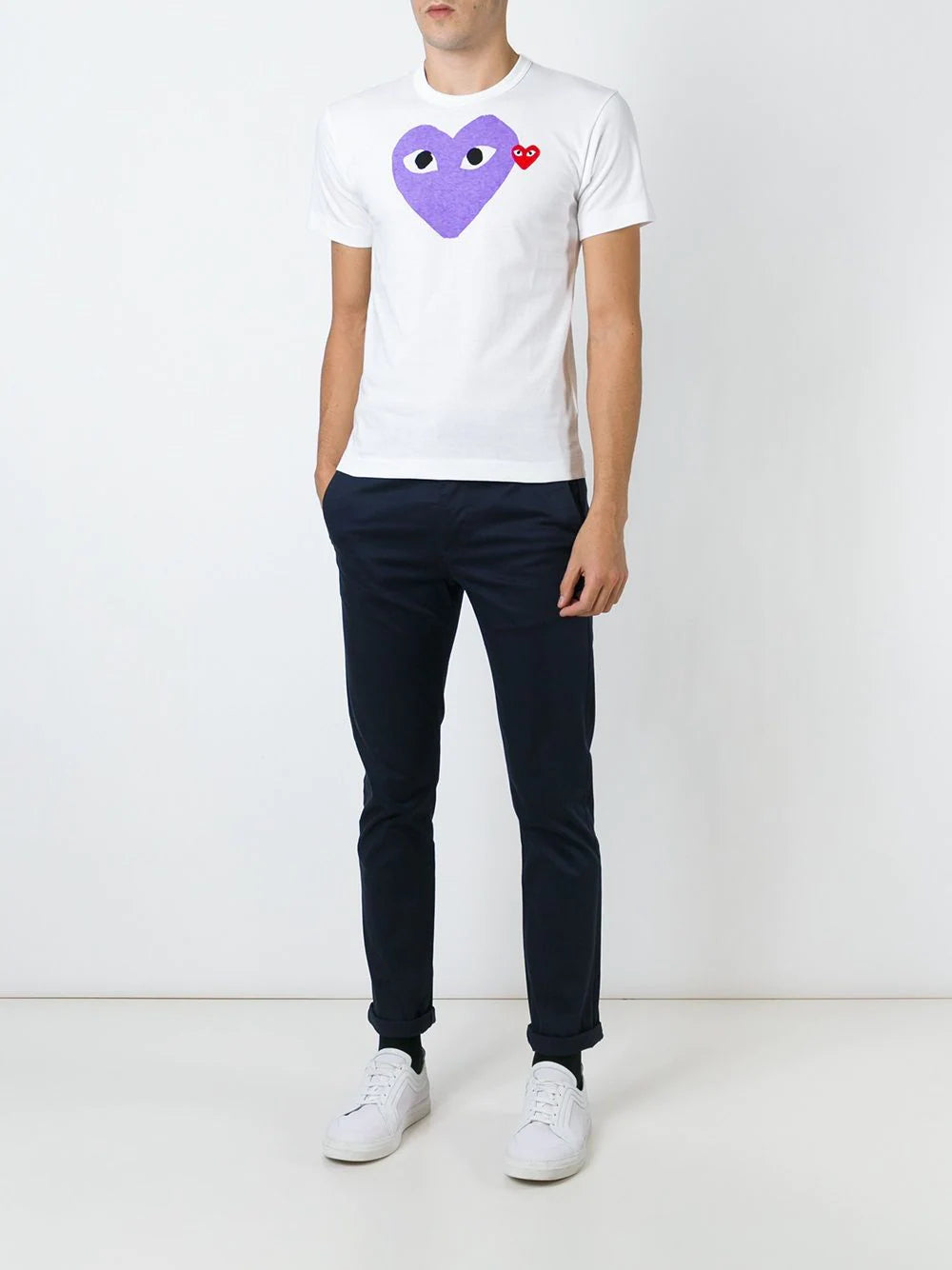 Playera CDG con corazón estampado