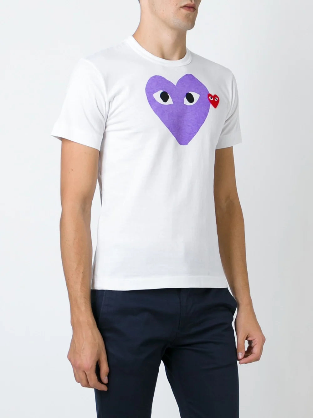 Playera CDG con corazón estampado