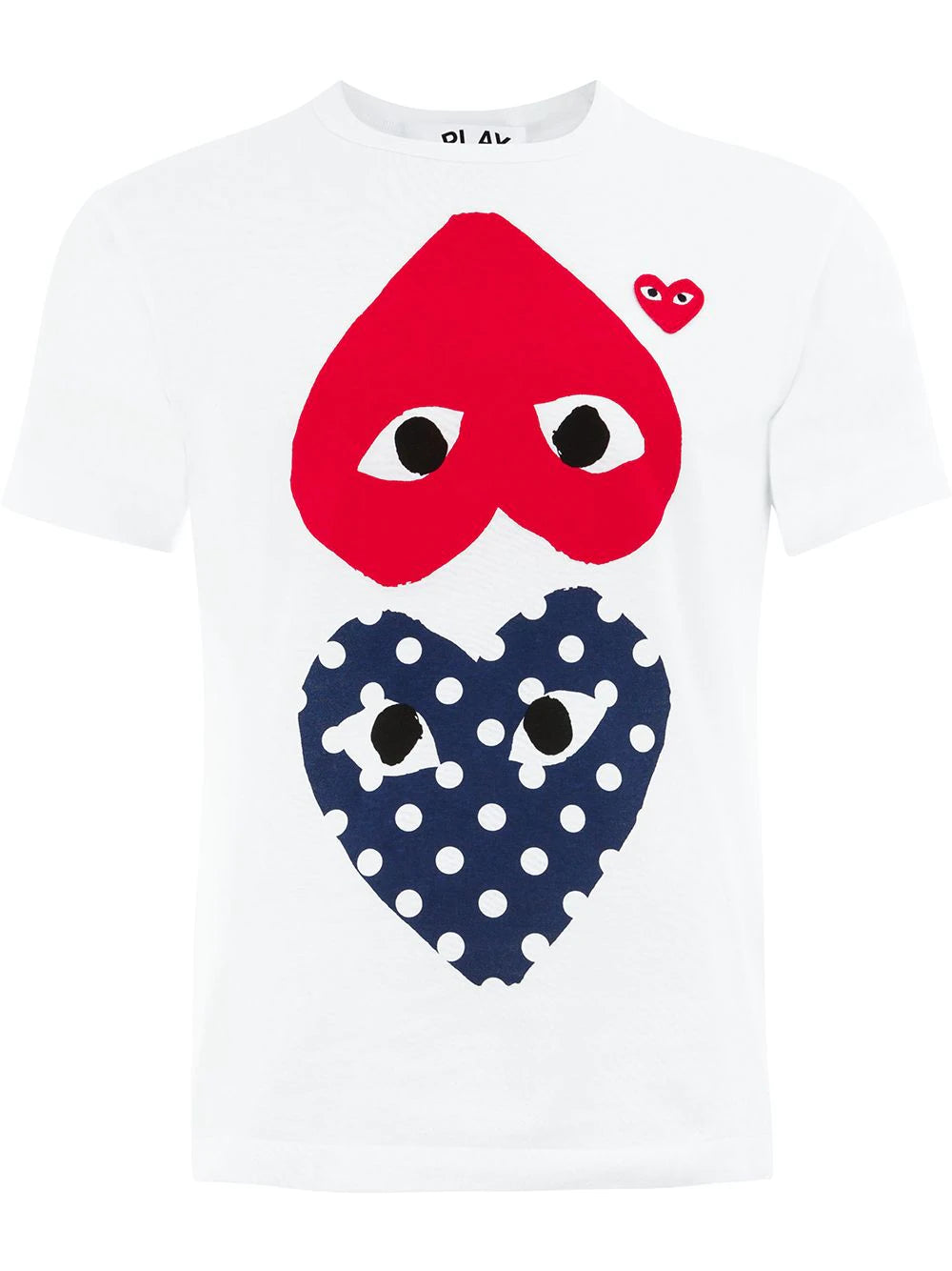 Playera CDG con estampado de corazones