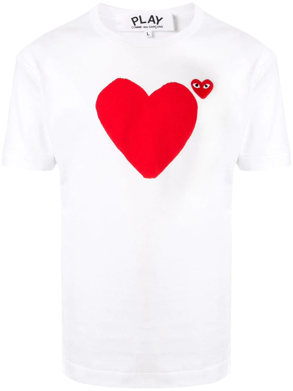 Playera CDG con estampado de logo y corazón