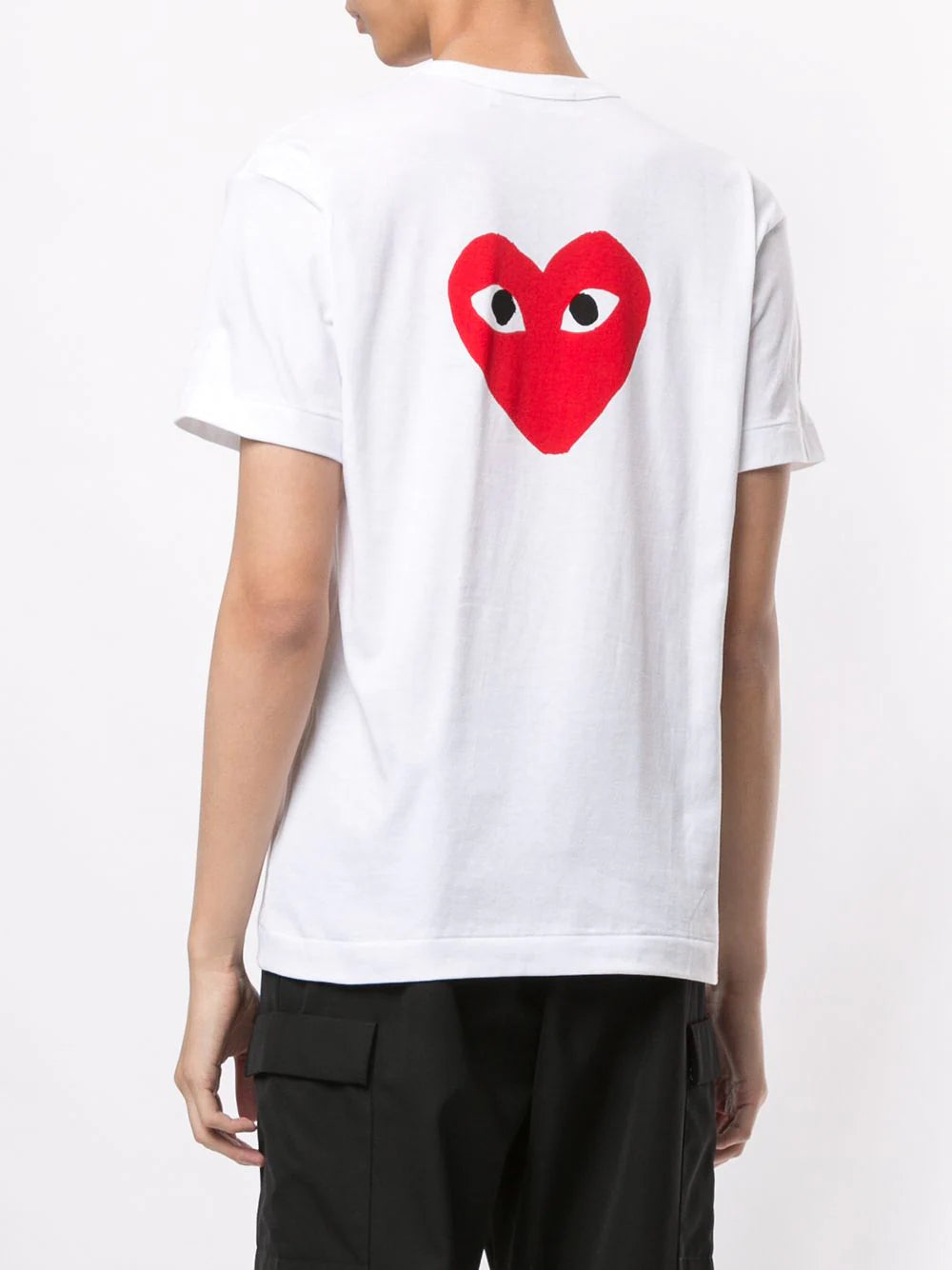 Playera CDG con estampado de logo y corazón