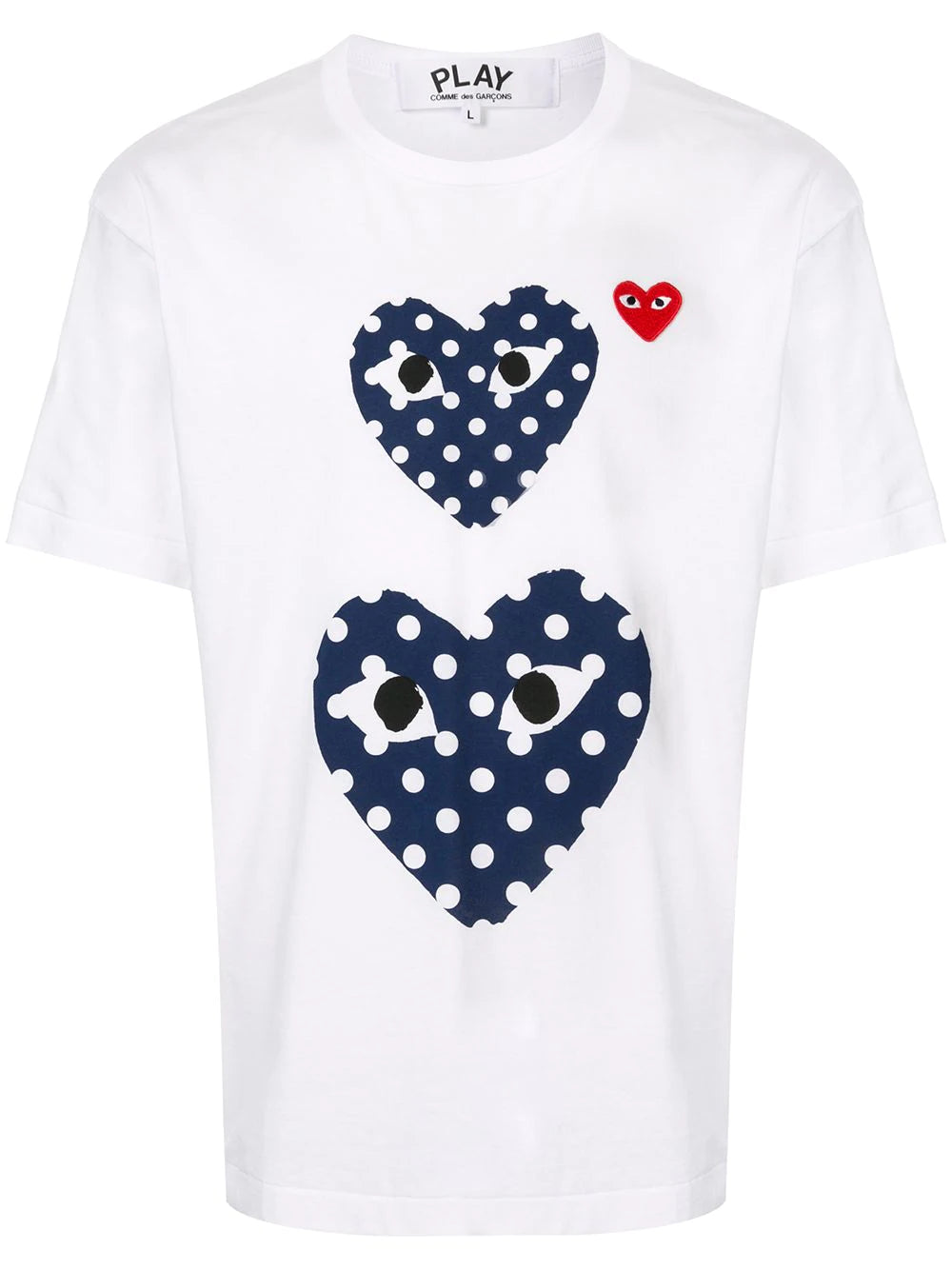 Playera CDG con cuello redondo y corazón estampado