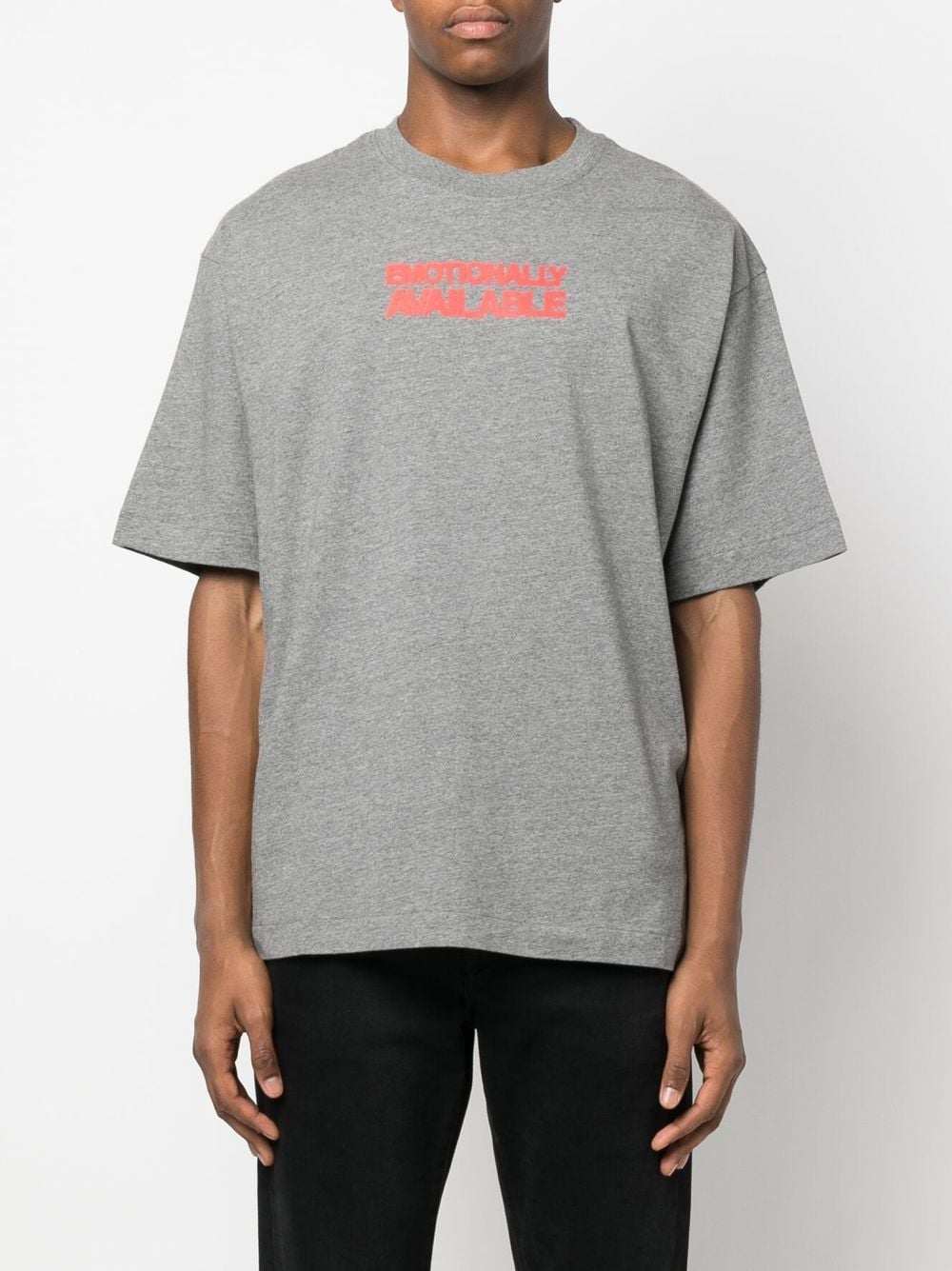 Playera Off-White con eslogan estampado