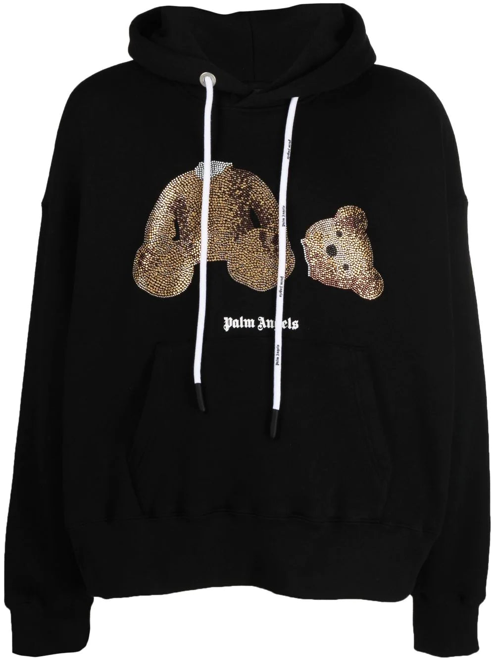 Hoodie Palm Angels Teddy Bear con logo y detalles de cristal