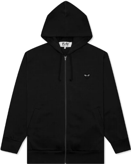 Hoodie CDG Play Big Black Heart Zip Up